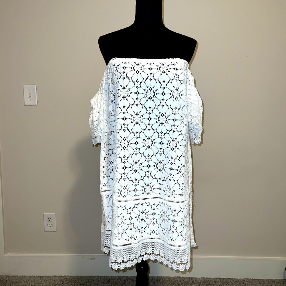 White beach cover-up